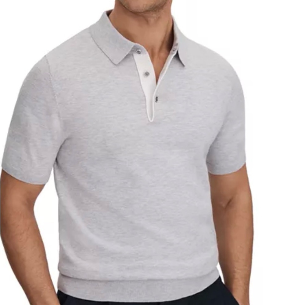 Reiss Finch Light Gray Polo Shirt